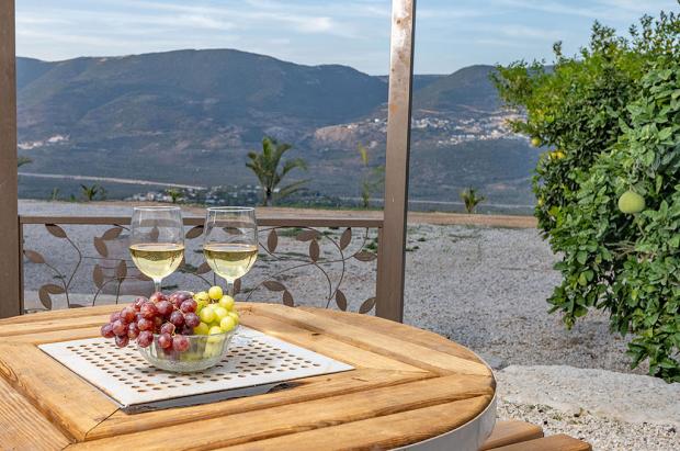 לשתות כוס יין מול נוף חלומי - גלילאה