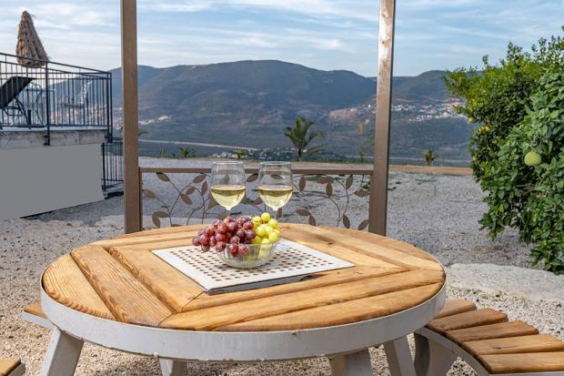 לשתות כוס יין מול נוף חלומי - Galilea